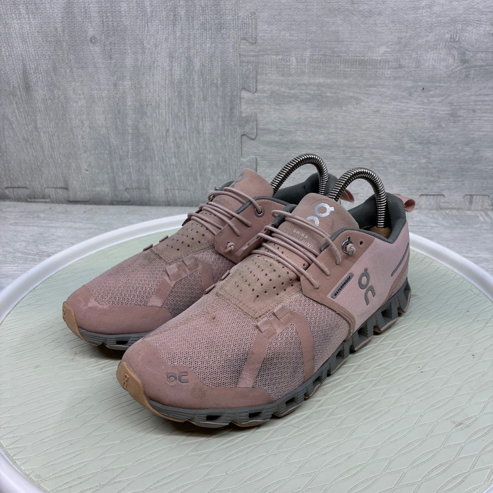 On Cloud 5 Waterproof Sneakers Womens 8.5 Rose Shell Pink Running Shoes 19.99977